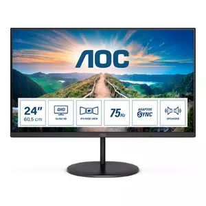 AOC V4 Q24V4EA LED display 60,5 cm (23.8") 2560 x 1440 пикселей 2K Ultra HD Черный