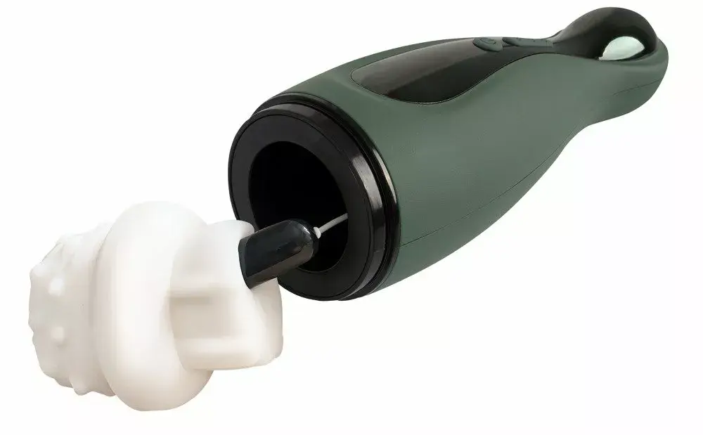 Мастурбатор Rebel Silicone Black — всасывание и вибрация Photo 8