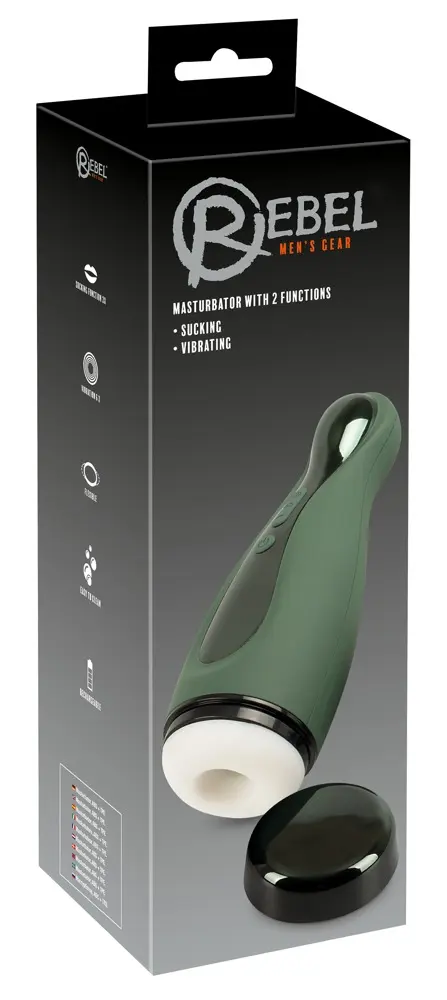 Masturbators Rebel Silicone Black — sūkšana