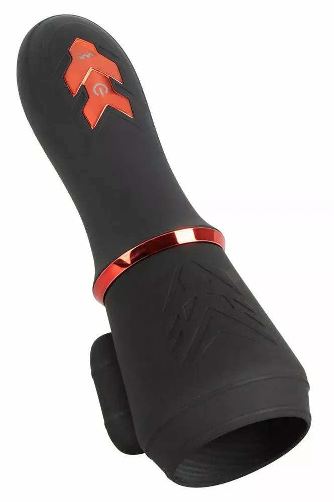 Glansa masturbators Rebel Silicone Black — 2 motori, 10 režīmi Photo 2