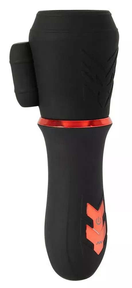 Glansa masturbators Rebel Silicone Black — 2 motori, 10 režīmi Photo 3