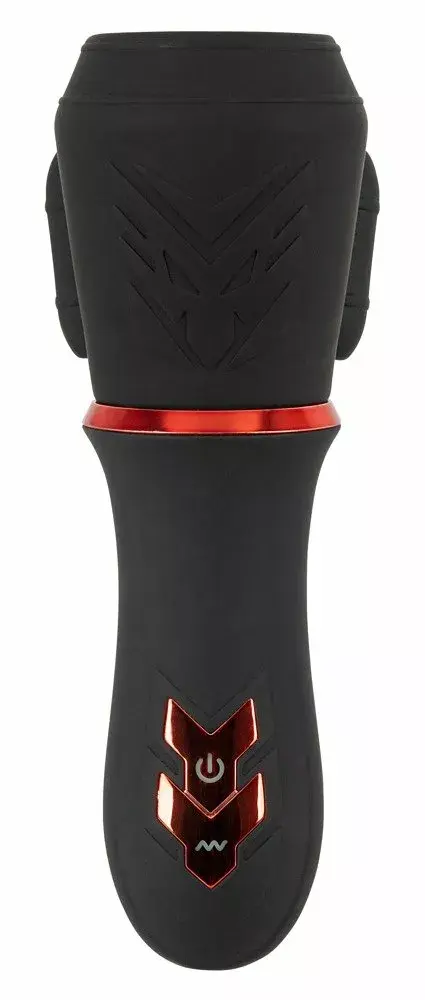 Glansa masturbators Rebel Silicone Black — 2 motori, 10 režīmi Photo 4