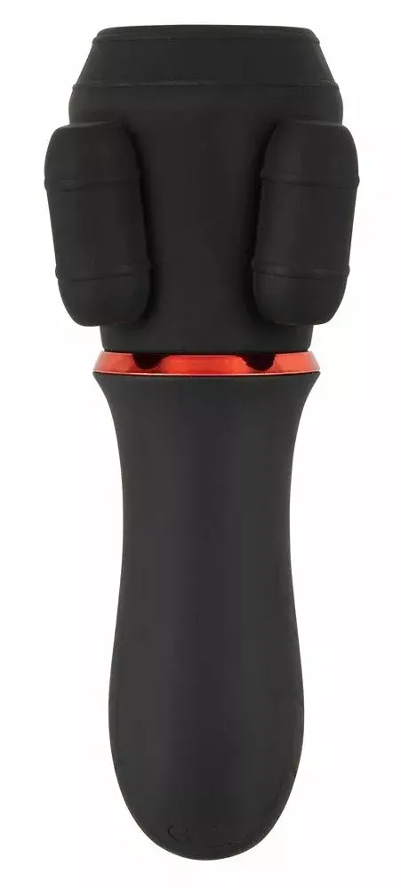Glansa masturbators Rebel Silicone Black — 2 motori, 10 režīmi Photo 5