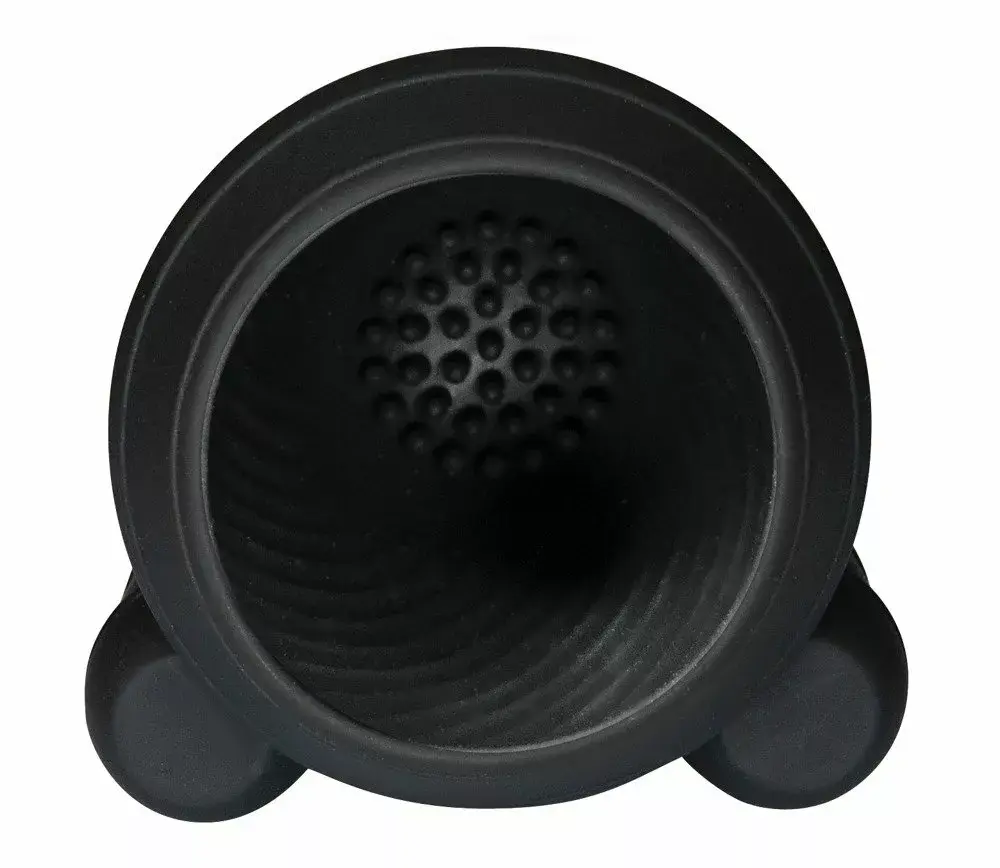 Glansa masturbators Rebel Silicone Black — 2 motori, 10 režīmi Photo 6
