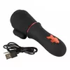 Glansa masturbators Rebel Silicone Black — 2 motori, 10 režīmi Photo 10