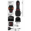Glansa masturbators Rebel Silicone Black — 2 motori, 10 režīmi Photo 12