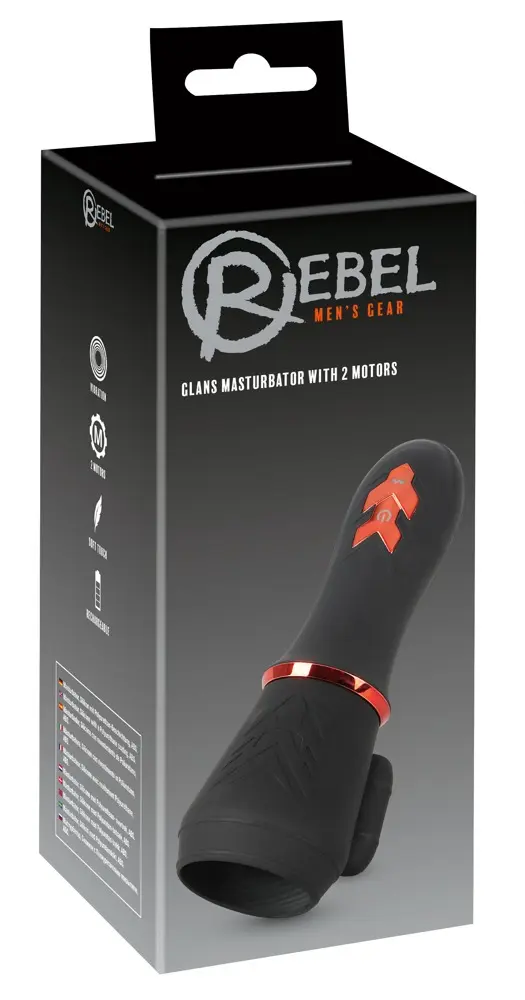 Glansa masturbators Rebel Silicone Black ar