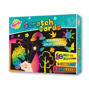 Scratch cards set Stnux STN7021 — creative art activity kit with scratch-off cards