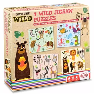 Cartamundi puzzle set Into the Wild — 4-in-1 jigsaw (4, 6, 8, 12 pieces)
