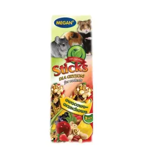 Pet food sticks MEGAN Sticks d/gryzoni owocowo-orzechowe 2 — fruit and nut rod treats for small rodents