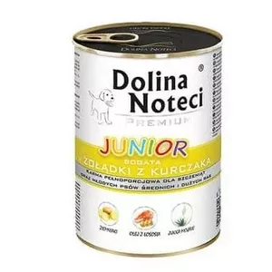 Mitrs barība kucēniem dolina noteci Karma DNP JUNIOR BOGATA W ŻOŁĄDKI Z KURCZAKA 400g - kucēniem, vistas kuņģīši, 400 g