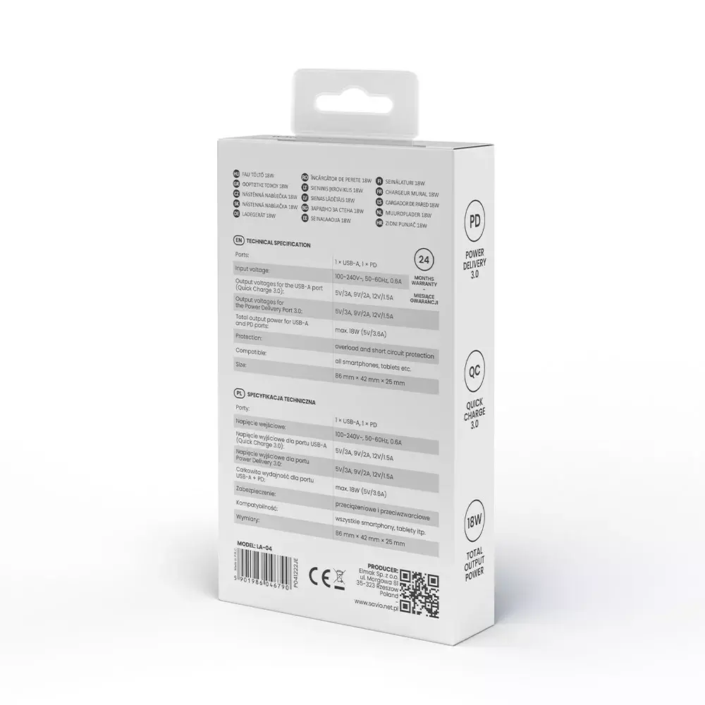 Charger Savio LA-04 USB Type A & Type C Photo 10