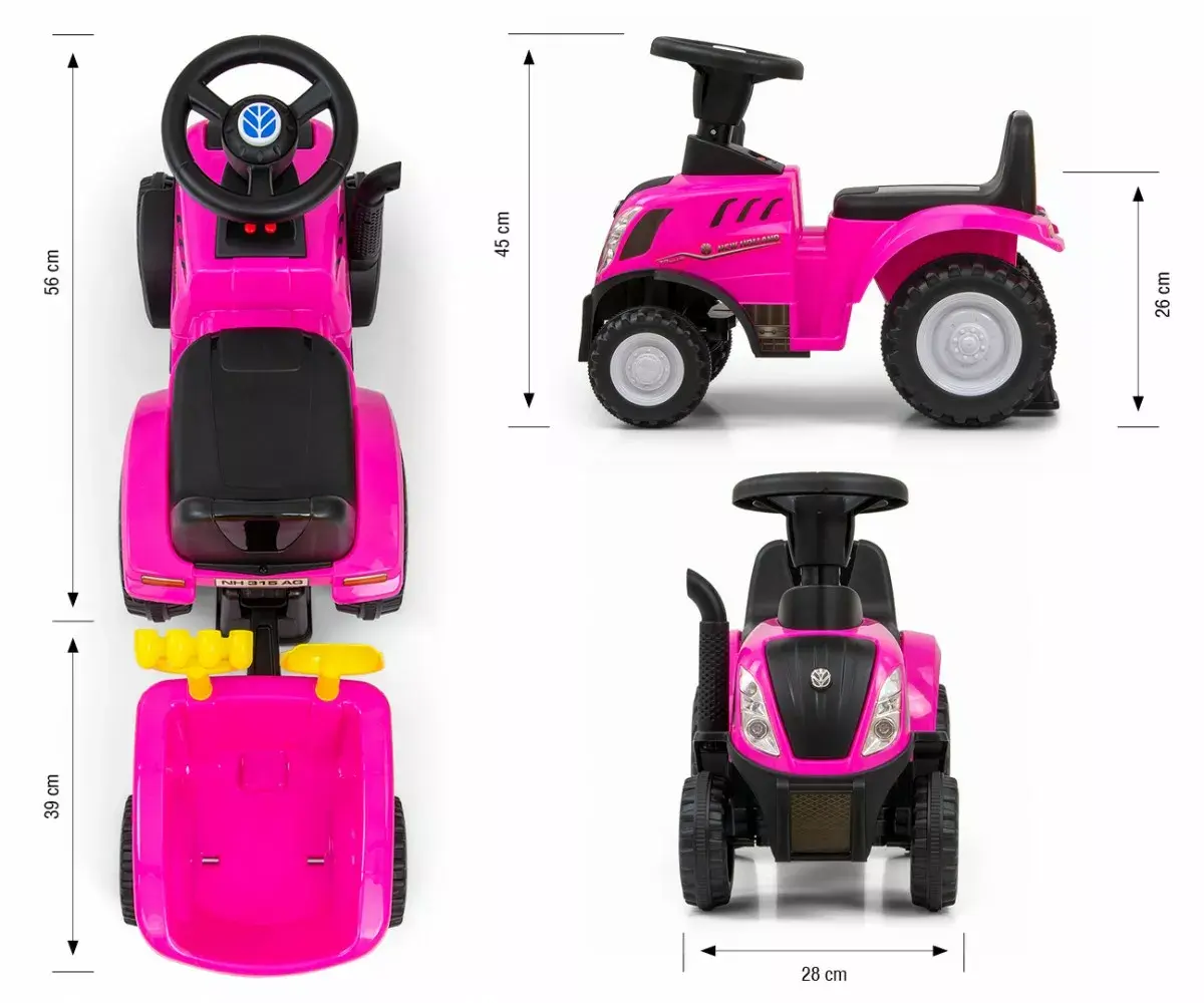 Riteņkrēsls milly mally T7 traktors (rožains) Photo 10