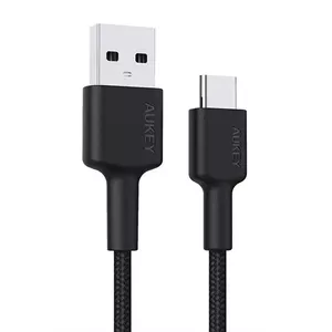 USB-C to USB-A cable Aukey CB-CA2, nylon braided, Quick Charge 3A, 1 m