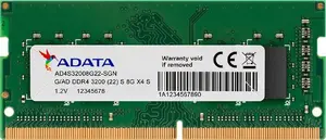 Laptop Memory Module ADATA DDR4 8GB 3200MHz SO-DIMM 260-pin