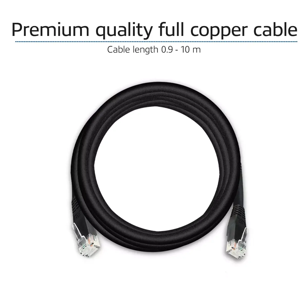 Patch Cable ACT Black 0.9m U/UTP CAT6 Photo 7