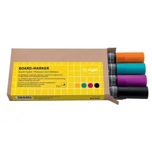 Marķieris Sigel BA011 4 gab. Melns Magenta Oranžs Tirkīza