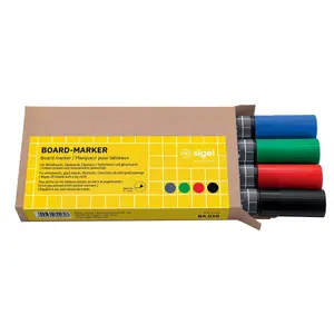 Marķieris Sigel BA010 4 gab. Melns Zils Zaļš Sarkans