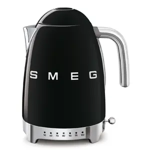 Электрический чайник Smeg KLF04BLEU 50's Style черный 1.7 л 2400 Вт нержавеющая сталь регулируемый термостат