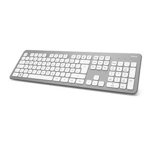 Hama KW-700 keyboard RF Wireless QWERTZ German Silver, White