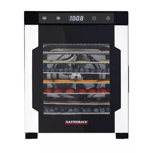 GASTROBACK Food Dehydrator Design Max Stainless Steel 900 W LED Display 24-Hour Timer