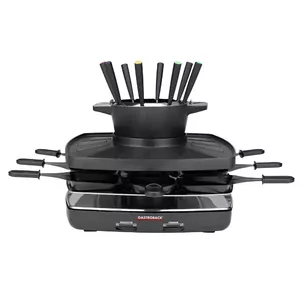 Gastroback Raclette Fondue Set Family And Friends раклетница-гриль 8 человек 1200 W Черный