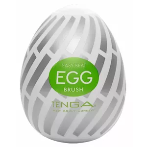 Masturbator TENGA Silicone White Egg Brush pack of 6, compact disposable sleeve 7 cm, TPE/PP