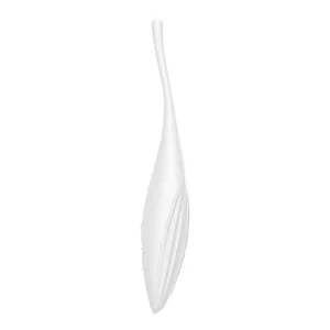 Vibrator Satisfyer Twirling Joy — silicone/ABS, length 180 mm, width 30.4 mm, built-in rechargeable battery, white