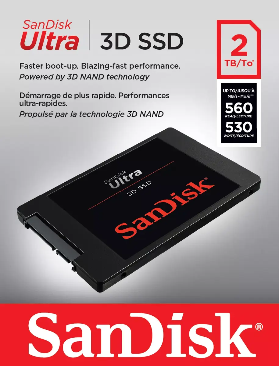 SANDISK Ultra 3D 2 TB 2.5" SATA III SSD Photo 3