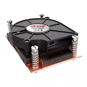 Air CPU Cooler Akasa AK-CC1109BP01 with 77 mm Fan, Dual Ball Bearing, Socket AM4, Black/Copper