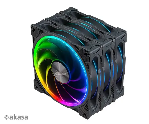 Akasa SOHO AR LED 12 cm RGB fan set, 3 pcs Photo 1