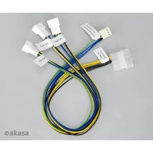 Кабель Akasa PWM-разветвитель 4-pin 2-way AK-CB002-KT02 для питания и PWM-сигнала вентилятора