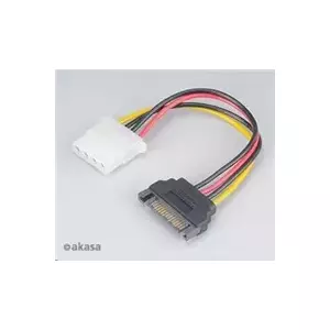 Адаптер Akasa SATA → 4‑pin Molex AK‑CBPW03‑KT02, кабель 15 см, набор 2 шт.