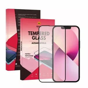 Закалённое защитное стекло Mocco для iPhone 13 Mini — полное покрытие с чёрной рамкой