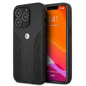 Leather back case BMW BMHCP13LRSPPK for Apple iPhone 13 / 13 Pro