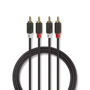 Audio Cable Nedis CABW24200AT30 3m 2xRCA Copper-clad Steel