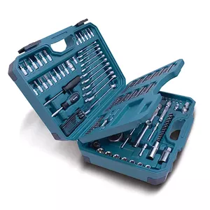 Tool set Makita E-10883 — 221-piece mechanics tool kit with socket extensions and wrenches