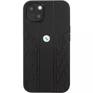 BMW BMHCP13MRSPPK Back Case Aizmugurējais Ādas Apvalks Telefonam Apple iPhone 13 Melns