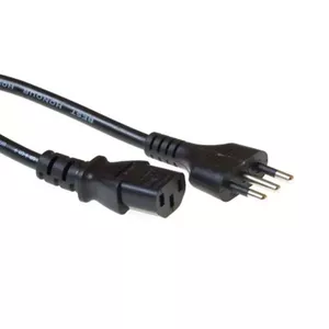 Кабель питания ACT Powercord Italian plug - C13 черный 1.8 м