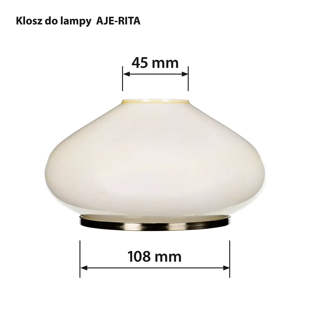 Activejet Rita Lampshade - Glass, Ecru Photo 4