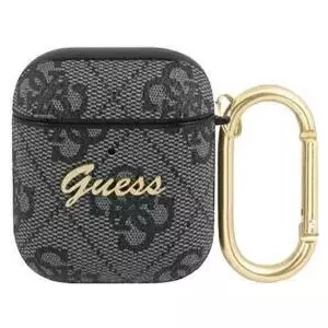 Protective AirPods case GUESS GUA24GSMK Gray 4G Script Metal Collection
