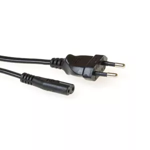 Сетевой кабель Euro male - C7 female черный 2м ACT AK5418