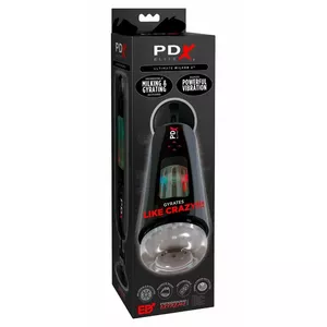 Masturbators Pipedream Ultimate Milker 2 — silikona, uzlādējams, garums 27 cm, ievades dziļums 12,7 cm, LED logs, 10 vibrāciju + 7 griešanās režīmi