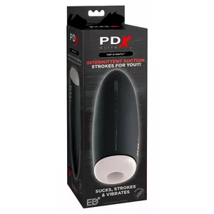 Masturbator Pipedream Fap-O-Matic Silicone Black — rechargeable, suction (5) & vibration (10), length 23.2 cm, insertion depth 12.7 cm