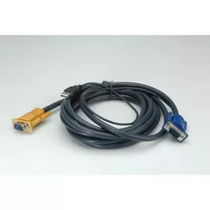 Value 11.99.5501 KVM кабель Черный, Серый 3 m