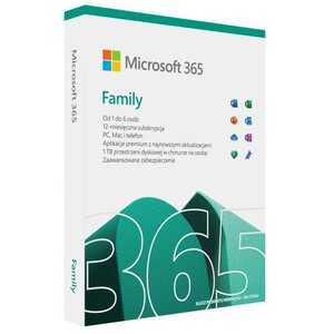 Microsoft 365 Family PL P8 1Y Win/Mac 6GQ-01593 Successor of P/N: 6GQ-01161