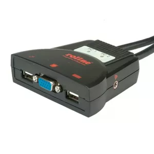 KVM Switch ROLINE Star 1 User 2 PCs Audio USB