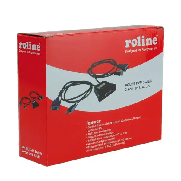 KVM Switch ROLINE Star 1 User 2 PCs Photo 4