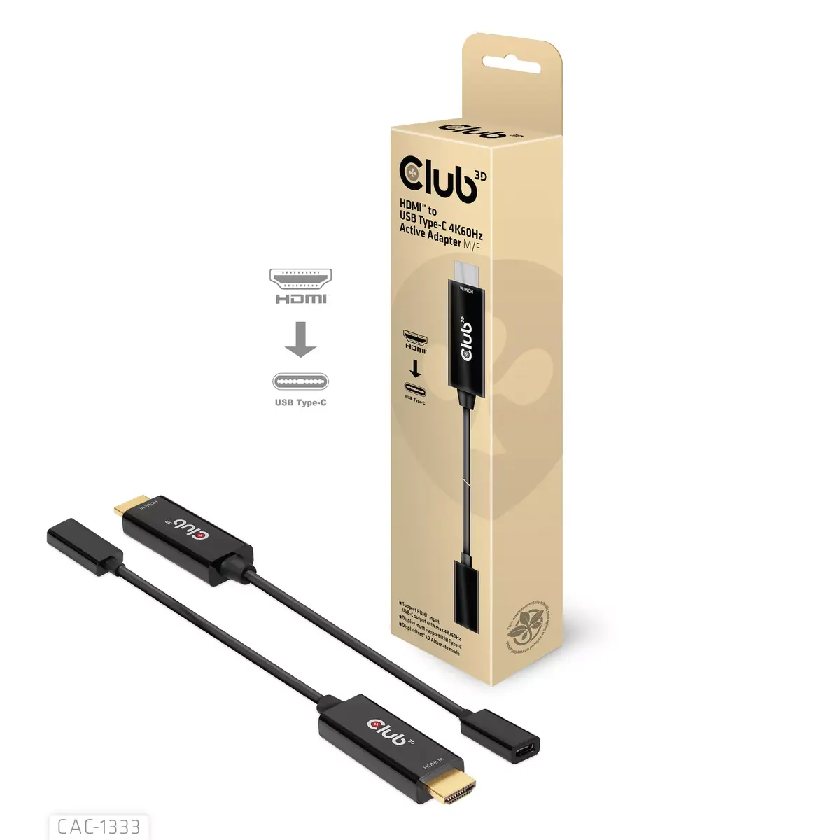 HDMI uz USB Type-C adapters CLUB3D CAC-1333 Photo 2