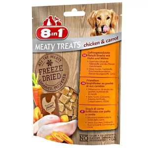 Dog Treat 8in1 Freeze Dried Chicken with Carrot 50 g by 8in1
